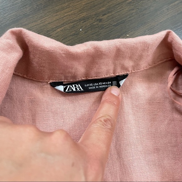 Zara linen blend salmon jumpsuit - Picture 5 of 8